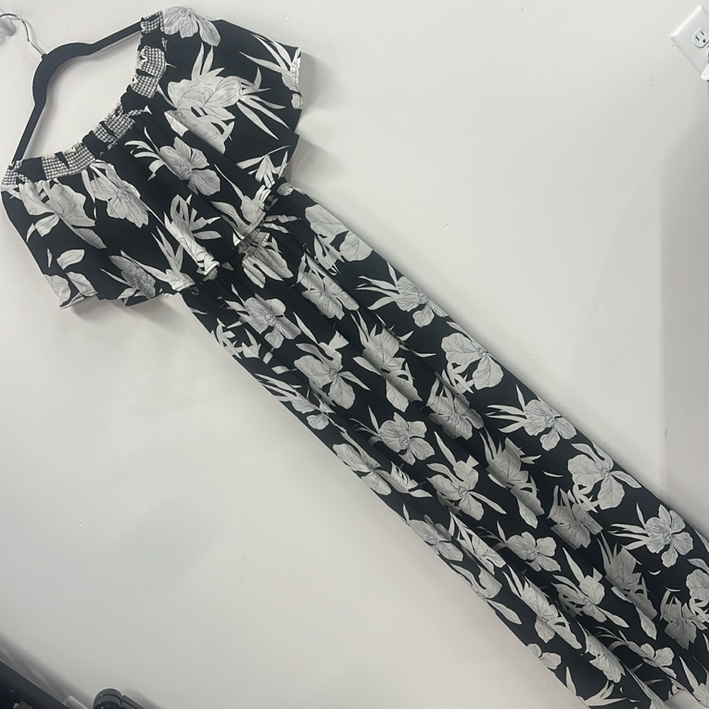 Show Me Your Mumu Hacienda Maxi Dress black and white floral xs - Picture 2 of 8